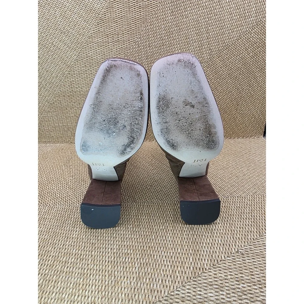 J McLaughlin Evie Cocoa Brown Suede Leather Booties Size 8M Box Dust Bag JMCL‎